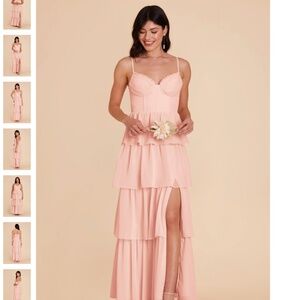 Birdy Grey Lola Chiffon Dress - Blush Pink Sz S